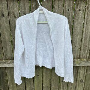 Eileen Fisher high collar cardigan, size L
